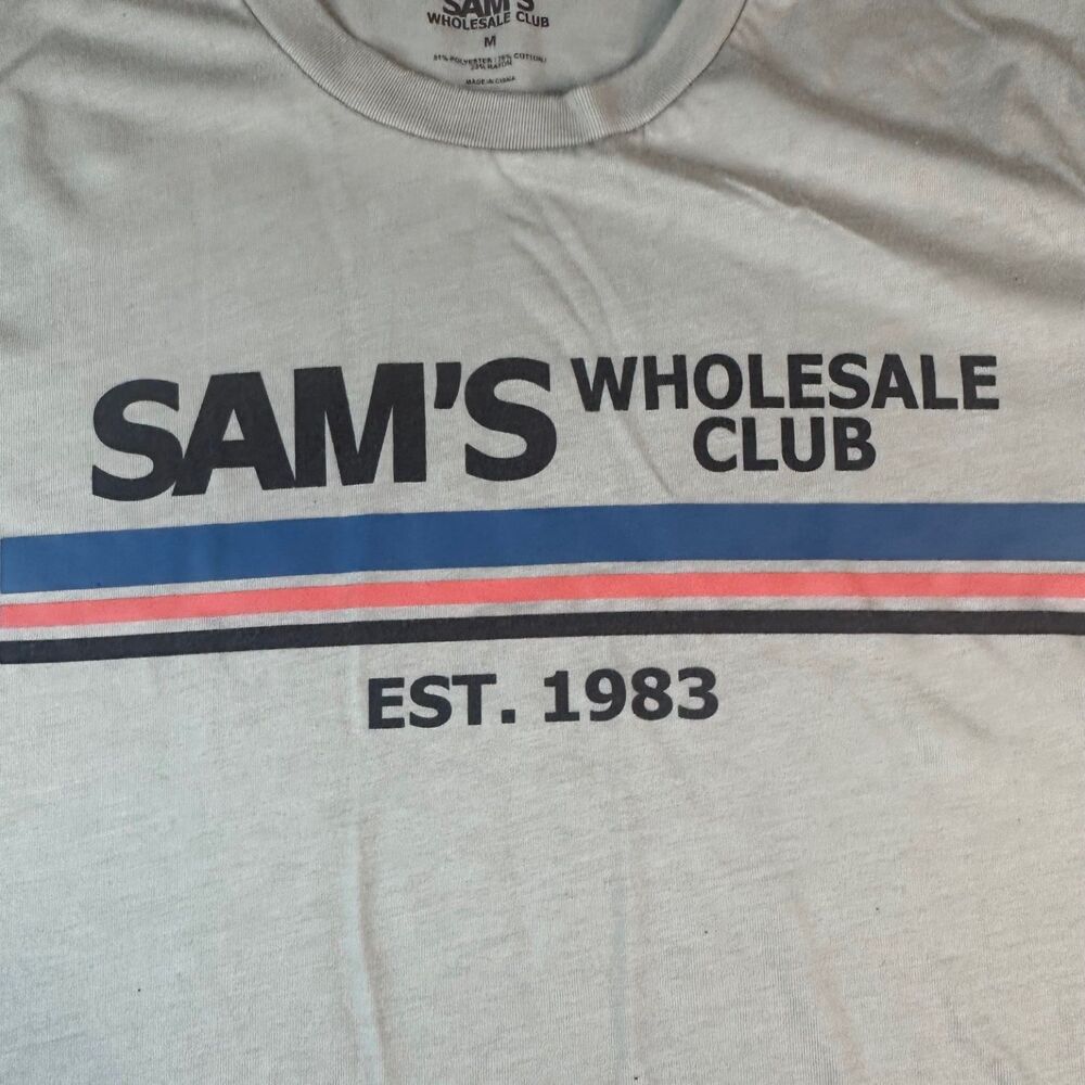 Sam’s Club T-Shirt Medium Tan Funny Retro Grocery‎ Warehouse Tee - Picture 2 of 4